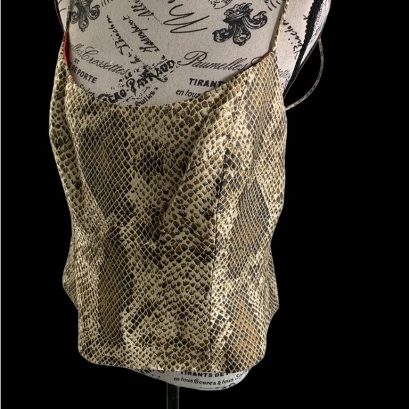 Flores & Flores snake print corset tank silk blend womens 16 - Picture 4 of 10